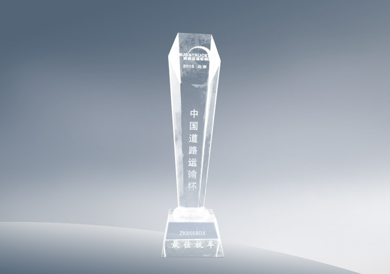 ZK6559DX型欧四校车荣获“中国道路运输杯”2013年度最佳校车奖（奖杯）
